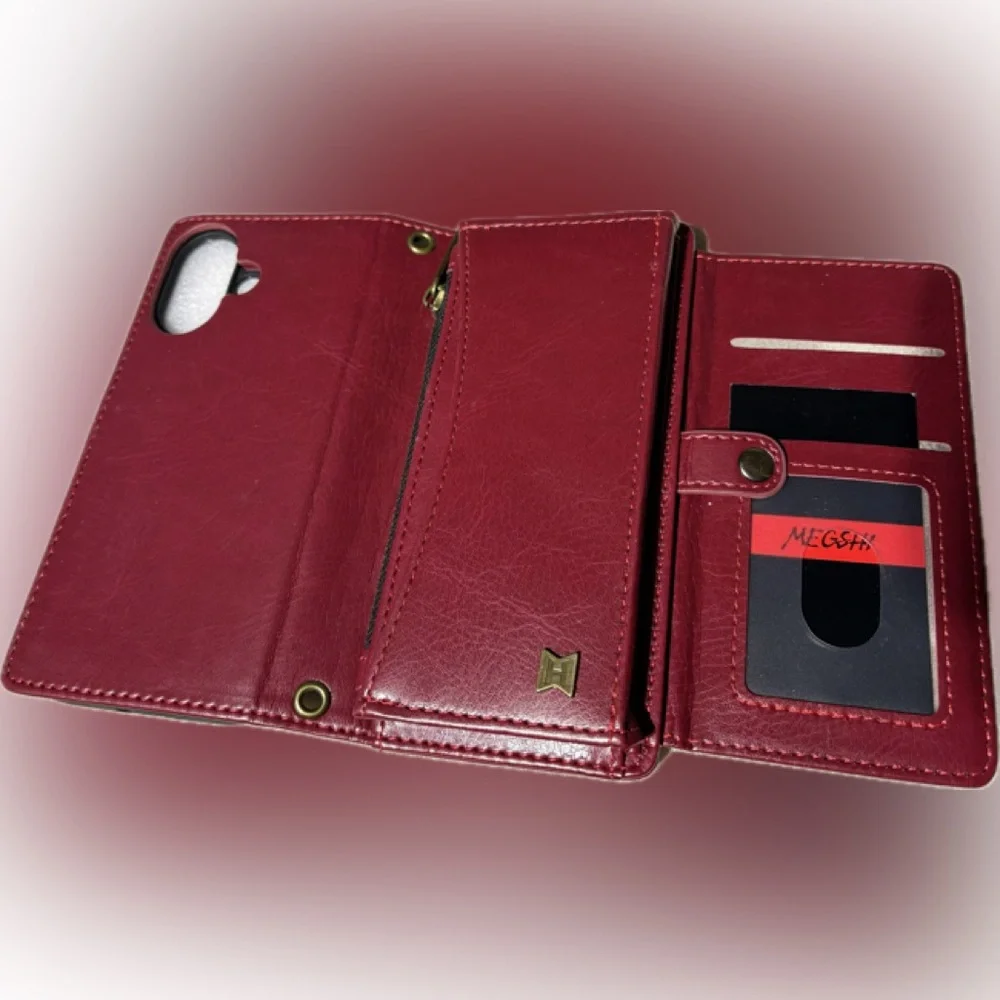 MEGSHI Wallet-style Polyurethane Leather iPhone Case